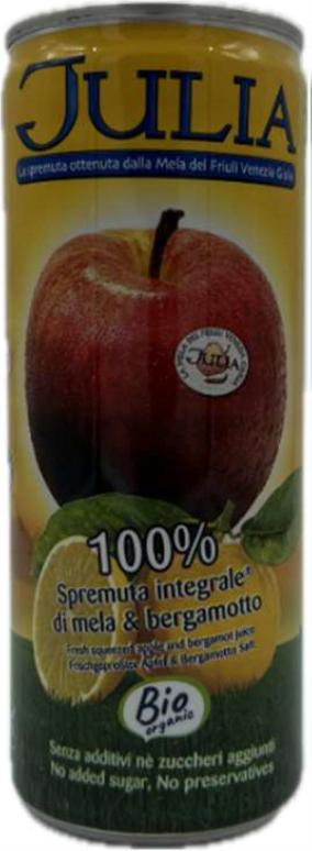 Spremuta Integrale di Mela e Bergamotto  lattina Slim 250 Ml